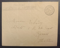 Enveloppe Oblitération POSTES RASSEMBLEMENT 10e CORPS Sept 1914 + Griffe Linéaire Gare De Rassemblement - WW I