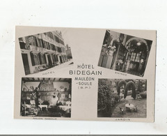 MAULEON SOULE (B P )  803 CARTE PHOTO 4 VUES HOTEL BIDEGAIN . (HOTEL ENTREE SALON BASQUE JARDIN) - Mauleon Licharre