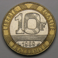 10 Francs Génie De La Bastille,1989, Bronze-aluminium Nickel - V° République - 10 Francs