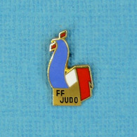 1 PIN'S //  ** F.F.JUDO / FÉDÉRATION FRANÇAISE DE JUDO ** - Judo