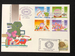 MACAU "AUCKLAND WORLD STAMP EXPO 90" STAMP EXHIBATION COMMEMORATIVE ON FDC COVER - RARE - Covers & Documents