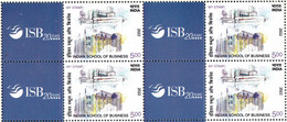 INDIA 2022 MY STAMP INDIAN SCHOOL Of BUSINESS, Imparting Education, 20 YEARS Completion,Block Of 4, 1v + Tab.MNH(**) - Nuevos