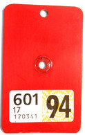 Velonummer St. Gallen SG 1994, Velovignette SG (Code 17 = SG) - Plaques D'immatriculation