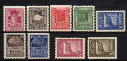 Egeo: Aegean Islands (Italian Dominion) 1929 - 9 Values Complete Set "Pittorica" MH - Very Nice - Sassone 2022 #S2 - Ägäis