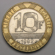 10 Francs Génie, 1992, Frappe Monnaie, Nickel - V° République - 10 Francs