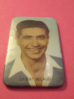 Delcampe - Petit Miroir Publicitaire/ Gilbert BECAUD / Chanteur/ Vers 1960                                             PARF238 - Accessoires