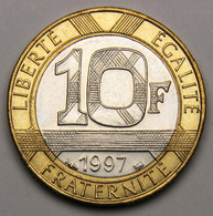 RARE, ISSUE D'un COFFRET BU !  10 Francs Génie De La Bastille, 1997, Bronze-aluminium Nickel - V° République - 10 Francs