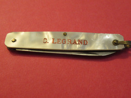 Petit Couteau De Poche Publicitaire/ C. LEGRAND/ VEULETTES MER / 44 /Vers 1960 - 1970                               CP34 - Messer