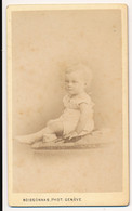 Photographie XIXe CDV Portrait D'un Bébé Photographe Boissonnas Genève - Oud (voor 1900)