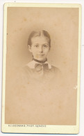 Photographie XIXe CDV Portrait D'une Jeune Fille Photographe Boissonnas Genève - Old (before 1900)