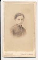 Photographie XIXe CDV Portrait D'un Jeune Garçon Costume Militaire ? Photographe Trinquart Paris - Ancianas (antes De 1900)