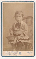 Photographie XIXe CDV Portrait D'un Bébé Et Son Panier Photographe Demay Belley - Antiche (ante 1900)