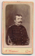 Photographie XIXe CDV Portrait D'un Militaire Ou Gendarme Photographe Mounier Gap - Old (before 1900)