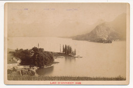 Photographie XIXe Format 11x16 Vue Du Lac D'Annecy Le Bout Du Lac Circa 1880 Photographe Frédéric Peccoud - Alte (vor 1900)