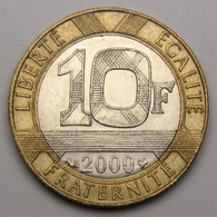 10 Francs Génie De La Bastille, 2000, Bronze-aluminium Nickel - V° République - 10 Francs