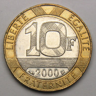 10 Francs Génie De La Bastille, 2000, Bronze-aluminium Nickel - V° République - 10 Francs