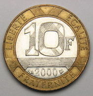 10 Francs Génie De La Bastille, 2000, Bronze-aluminium Nickel - V° République - 10 Francs