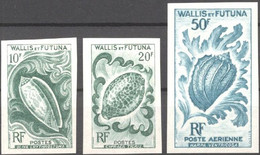 Wallis Futuna 1962, Shells, 3 Proofs Of Colours - Unused Stamps