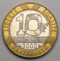 10 Francs Génie De La Bastille, 2000, Bronze-aluminium Nickel - V° République - 10 Francs