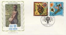 Wallis Futuna 1979, Year Of The Child, Horse, 2val In FDC - Brieven En Documenten