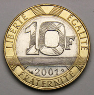 ISSUE D'un COFFRET BU ! 10 Francs Génie De La Bastille, 2001, Bronze-aluminium Nickel - V° République - 10 Francs