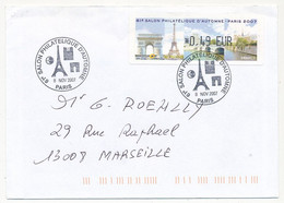 FRANCE - Env. Affr. Vignette D'affr. Lisa "61ème Salon Phil. D'Automne - PARIS 2007" + Obl Temp 8 Nov 2007 - 2010-... Illustrated Franking Labels