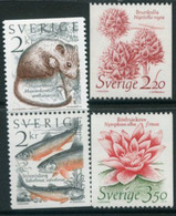 SWEDEN 1985 Flora And Fauna  MNH / **.  Michel 1322-25 - Unused Stamps