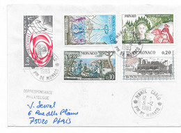 Sur Lettre  MONACO 1983 - Storia Postale