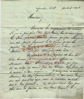 1806  Samadet à Marseille Pour Aymard De Clermont Tonnerre à Paris TRES BEAU TEXTE SUR DES  AFFAIRES DE SUCCESSION ET - Historische Documenten