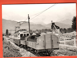 FEB-04 Corbier Collombey-Muraz Train De Travaux Aigle-Monthey-Champéry Venant Du Pont Du Rhône GF NC Photo Bernard - Collombey-Muraz