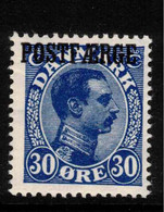 DENMARK 1919 30 Ore Blue Parcel Post Stamp SG P213 HM #ZZD5 - Paketmarken