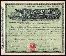 1924 Indore, India: Kalyanmal Mills Limited - Textile