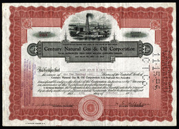 1951 Delaware: Century Natural Gas & Oil Corporation - Petrolio