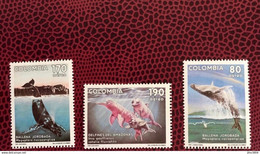 COLOMBIE 1991 3v Neuf MNH ** Aerien Airmail YT PA 831 /33 Whale  Delfino Dauphin Dolphin Delfín COLOMBIA - Baleines