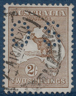 Australie Timbre De Service N°11 Oblitéré 2 Shilling Brun Perforé OS Cote Yvert : 125 € - Service