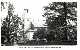 Australia, TAS, LAUNCESTON, John's Church Of England  (1950s) Murray Views RPPC - Lauceston