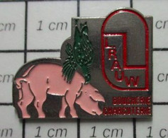 2917 Pin's Pins / Beau Et Rare / THEME : ALIMENTATION / BOUCHERIE CHARCUTERIE L.RAUW COCHON PORC FAISAN GIBIER - Alimentation