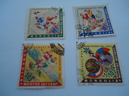 MONGOLIA USED  STAMPS  FOOTBALL CHILE   1962 - 1962 – Chile