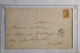 AW15 FRANCE BELLE  LETTRE  RARE  1854 METZ    A THIONVILLE +N° 9  +AFFRANCH. PLAISANT - 1852 Louis-Napoleon