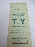 Aviation Commerciale/ AIR-FRANCE/Carte D'embarquement/ Hertz / Vers 1960           BIAV1 - Instapkaart