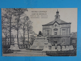 Bourg-Léopold Camp De Beverloo Hôtel De Ville Monument Gemeentehuis Denkmaal - Leopoldsburg (Camp De Beverloo)