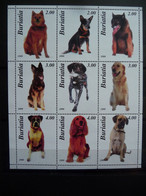 (ZK11) BURIATIA, Souvenir Sheet, MNH** Dogs,honden,hunde,chiens,perros,cani  / ** - Chiens