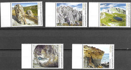 GREECE, 2022, MNH, GEOPARKS, CAVES, MOUNTAINS, 5v - Other