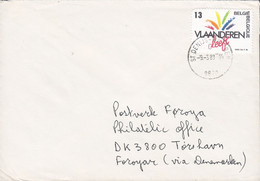 Belgium ST DENIJS-WESTREM 1988 Cover Lettre TÓRSHAVN Faroe Islands Kulturkampagne 'Flandern Lebt' Timbre - Cartas