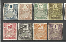 GUADELOUPE TAXE Série N° 15 à 22 NEUF* AVEC OU TRACE DE CHARNIERE  / MH - Postage Due