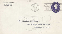 USA Briefomslag U534 Gebruikt Bayonne Dec-5-1952 (7336) - 1981-00