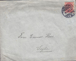 Denmark Brotype Ia KJØBENHAVN K.K.B. 1905 Cover Brief Brotype Ia VEILE Vejle (Arr. Cds.) - Lettres & Documents