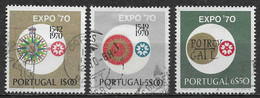 1970 Portugal #1076/78 Osaka Expo70 Used Set - P1702 - Used Stamps