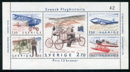 SWEDEN 1984 History Of Aviation Block  MNH / **.  Michel Block 12 - Ongebruikt