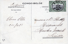 BELGIAN CONGO PPC To SWITZERLAND - Covers & Documents